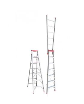 INDALEX Dual Purpose Aluminium Step Ladder-Tradesman Series- 2.1m-3.8m 120kg Rated