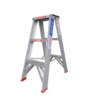 INDALEX Double Sided Aluminium Step Ladder-Tradesman Series- 0.9m 150kg Rated