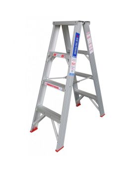 INDALEX Double Sided Aluminium Step Ladder-Tradesman Series- 1.2m 150kg Rated