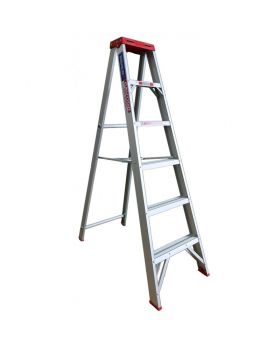INDALEX Single Sided Aluminium Step Ladder-Tradesman Series-1.8m 135kg Rated