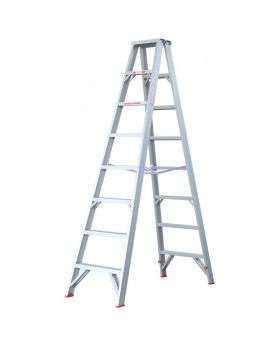 INDALEX Double Sided Aluminium Step Ladder-Tradesman Series- 2.4m 120kg Rated