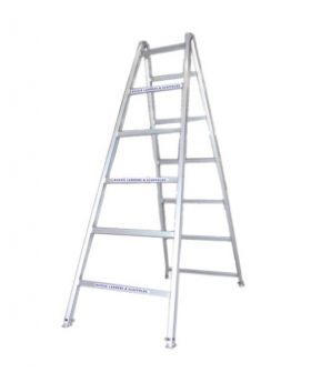 Industrial XS Heavy Duty Aluminium Adjustable Leg Trestle Ladder-3.6m 225kg Rated AT3.6M