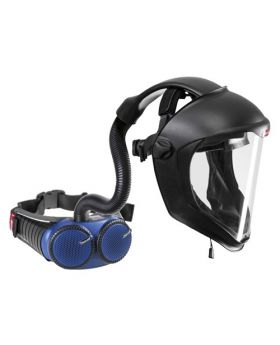 MAXISAFE Air Hood Face Shield with CleanAIR Powered Air Respiratory PAPR Unit