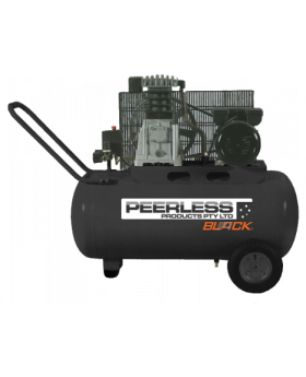 PEERLESS BLACK 280 LPM  Belt Drive Air Compressor with Mini Regulator - 50 Litre Tank  PB17000