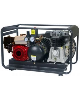 PEERLESS BLACK 320LPM  Honda Petrol Powered Belt Drive Roll Cage Air Compressor- 9Litre Tank  PB17000PR