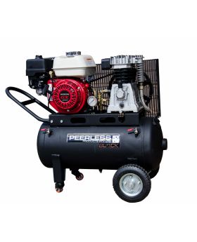 PEERLESS BLACK 320LPM  Honda Petrol Powered Belt Drive Air Compressor- 50 Litre Tank  PB17000P