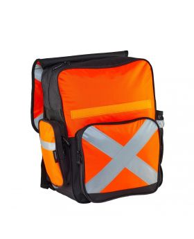 CARIBEE Pilbara 34L Safety Back Pack Gear Bag-Hi Vis Orange