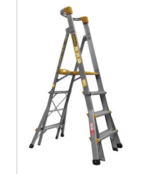 GORILLA  1.2-1.8m 150kg Aluminium Adjustable Platform Ladder PL0406-HD