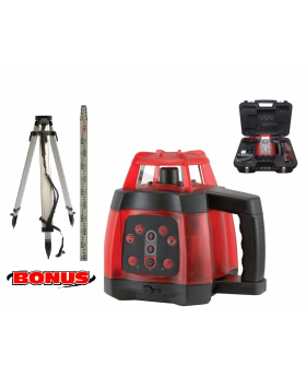 POWERLINE A2 Red Beam Verticle/Horizontal Construction Laser Level Kit With Remote Control Tripod & Staff 50039 + tripodkit