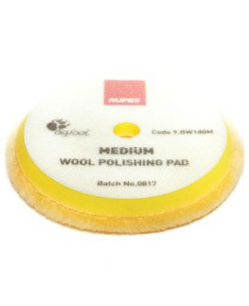 RUPES Bigfoot 100mm Medium Yellow Wool Polishing Pads - 2 Pack 