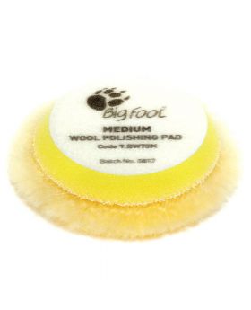 RUPES Bigfoot 70mm Medium Yellow Wool Polishing Pads - 4 Pack 