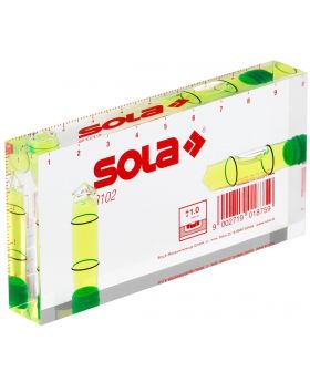 SOLA Premium Small Acrylic Glass Spirit Level R102 -JTD