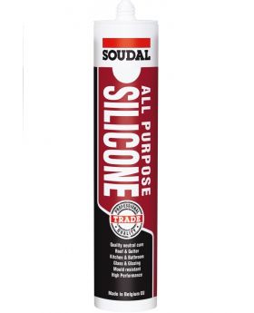 SOUDAL Trade All Purpose High Grade Neutral Cure Silicone 300ml-Translucent 121662