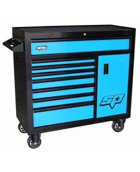 SP Tools SP40119 Widebody Custom Series Roller Cabinet-Black/Blue