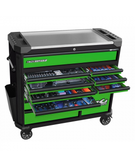 SP Tools SP50760G 347pc Metric/SAE Sumo Tech Series Tool Kit - Satin Black With Gloss Green Drawers