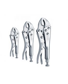 888 TOOLS Locking Plier Set Curved Jaw 3 pce T832921