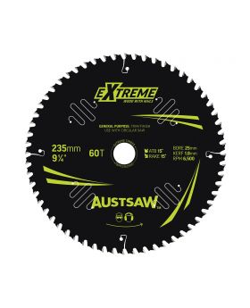 AUSTSAW Extreme Pro Shield TCT Saw Blade-235mm 60T Thin Kerf