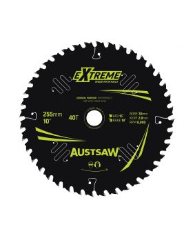 AUSTSAW Extreme Pro Shield TCT Saw Blade-255mm 40T T Table Saw