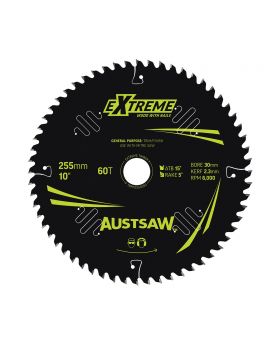 AUSTSAW Extreme Pro Shield TCT Saw Blade-255mm 60T Thin Kerf