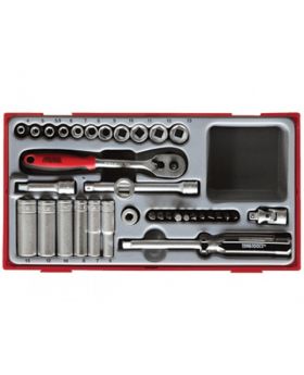 Teng Tools TT1435 35 PCE 1/4" DR Metric Socket Set