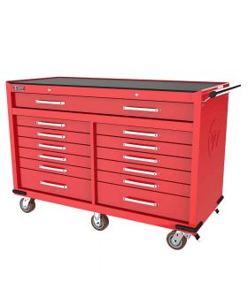 WHITE INTERNATIONAL 13 Drawer  Sumo Extra Wide Red Tool Box Roller Cabinet- WHI880 -TTD